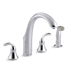 The recommendations we gave for the best 4 hole kitchen faucets will surely be a good buy for anyone. K 10445 Bn Kohler Forte 4 Hole Kitchen Sink Faucet With 7 3 4 Spout Matching Finish Sidespray Reviews Wayfair