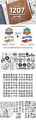 Download 1207 Vintage Badge Objects Vol 2 Vintage Hipster Design Badge
