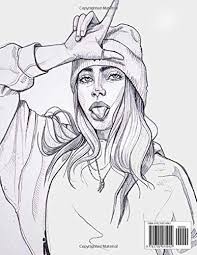 #billie eilish #billie eilish fan art #digital art #artists on tumblr #ugh this song and music video are both so good i'm so proud of billie. Billie Eilish Coloring Book Adults Coloring Books Amazon Co Uk Jay J 9781700074942 Books
