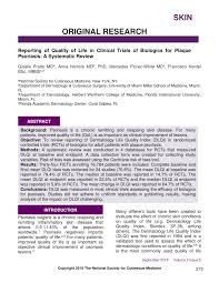 Become a competent player after getting the. Pdf Reporting Of Quality Of Life In Clinical Trials Of Biologics For Plaque Psoriasis A Systematic Review