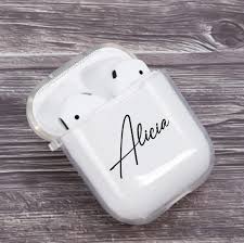 Personalized Signature Clear Shock Proof Airpod Case For Airpod 1 Airpod 2 And Airpod Pro Airpod Case Personalized Signature Custom Case