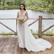 Dress with a removable long skirt. 20 Best Overskirt Wedding Dresses Of 2021