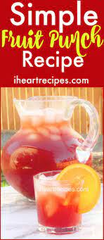 Simple Fruit Punch Recipe I Heart Recipes Recipe Fruit Punch Recipe Simple Fruit Punch Recipe Punch Recipes