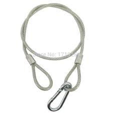 Stainless Steel Rope Loading Weight 40kg Wire Safety Cables With Looped Ends For Securing Stage Lighting Commercial Lighting Safety Rope Stage Lighting