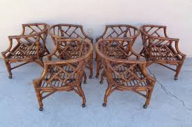 Reserved Gbuswell Vvh Set Of 6 Vintage Rattan Chinese Etsy Chinese Chippendale Chairs Chippendale Chairs Bamboo Chair