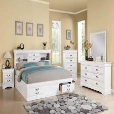 We recommend you begin shopping by choosing the size you need whether that's a twin bed set or a king bed set. King White Wood Veneer Bedroom Furniture Sets For Sale In Stock Ebay