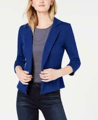 Full star full star full star half star empty star. Maison Jules Women S 3 4 Sleeve Knit Blazer Blue 2xs For Sale Online Ebay