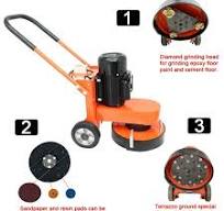 INTSUPERMAI Concrete Floor Grinder Polishing Machine Sander Buffer Epoxy Terrazzo Ground with Vacuum Dust Collector 220V