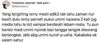 View all ummi nazeera pictures. Tahniahlah Sebab Ungkit Aib Orang Fangirling Remy Ishak Buka Kisah Silam Tapi Silap Oranglah Gosip Tempatan Gosip Forum Cari Infonet