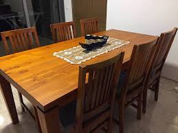 Find here online price details of companies selling teak dining table. Reduced Price Solid Teak Dining Table 6 Chairs Set From Scanteak Singapore Classifieds