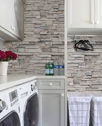 Faux Stone Wallpaper Peel And Stick Simple Shapes Faux Stone Wallpaper Stone Wallpaper Laundry Room Design