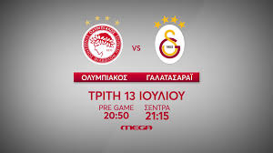 On june 7, 2000, the financial times announced: Olympiakos Galatasarai Thn Trith Sto Mega O Filikos Agwnas Mega Tv