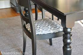 Recovering Dining Chairs With Dwell Studio Bella Porte Charcoal Fabric Recovered Dining Chairs Dining Chairs Farmhouse Dining Room Rug