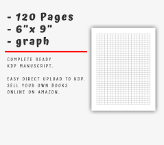 120 Pages 6x9 Templates For Kdp Checked Graph Template Etsy In 2020 Graphing Book Template Templates