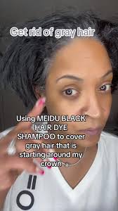 Cover Gray Hair with Meidu Black Hair Dye Shampoo