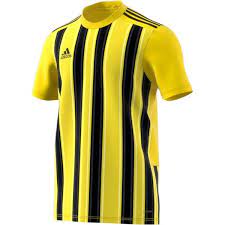 Soccer kit national team shirt mock up. Adidas Striped 21 Team Yellow Black Football Shirt