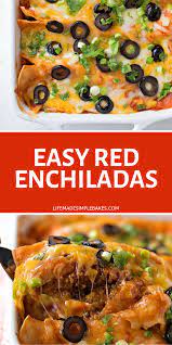 Easy Red Enchiladas Life Made Simple Recipe Recipes Food Ground Beef Enchiladas