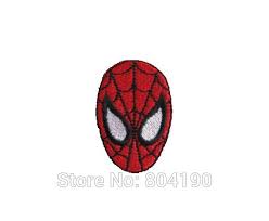 Spider man homecoming face logo. Spiderman Superhero Face Iron On Sew On Embroidered Patch Applique Arts Crafts Sewing Gellyplast Com