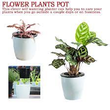 Garden Indoor Home Decoration 6 Sizes Gardening Flower Pots Automatic Self Watering Flower Plants Pot Put In Floor Irrigation Flower Pots Planters Aliexpress
