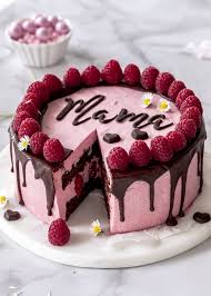 Rezept Himbeermousse Torte Mit Schokolade Und Schriftzug Zum Muttertag Backen Drip Cake Cakelettering Mutte In 2020 Raspberry Mousse Cake Sweet Recipes Desserts Cake