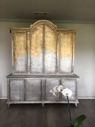 Gold And Silver Leaf By Heather Jichi Painting Wood Furniture Refurbished Furniture Diy Redo Furniture