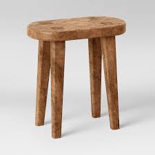 Woodland Carved Wood Accent Table Brown Threshold In 2020 Wood Table Wood Accent Table Accent Table