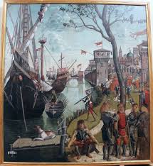 Arrival Of The Pilgrims In Cologne Medieval Artwork Italian Art Italian Paintings