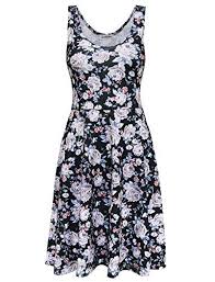 Tom S Ware Womens Casual Fit And Flare Floral Sleeveless Dress At Amazon Wo With Images Casual Dresses For Women Sleeveless Floral Dress Casual Dresses For Teens