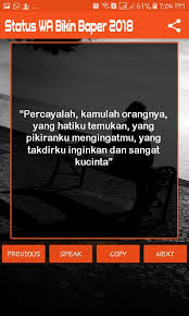 Hello guys🥰 jangan lupa like! Status Wa Bikin Baper 2018 For Android Apk Download