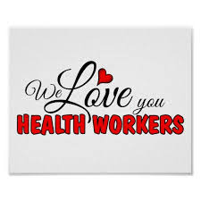  We Love You Health Workers Poster Zazzle Com Health Care Workers Quotes Thank You Healthcare Worker Quotes Health Workers