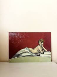 Nude Original Oil Painting Beautiful Woman Wall Art Girl Sexy Red Erotica  Room Decor Ukrainian Artist - Etsy