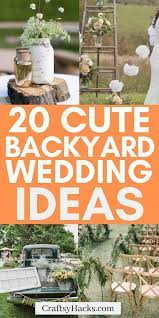 20 Creative Backyard Wedding Ideas On A Budget Backyard Wedding Favors Small Backyard Wedding Wedding Backyard Reception