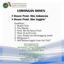 Check spelling or type a new query. Lowongan Dosen Di Bsi Jakarta Lowongan Kerja Terbaru