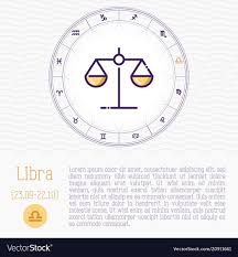 Libra In Zodiac Wheel Horoscope Chart With