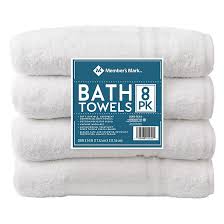 Member's Mark Commercial Hospitality Bath Towels, White (8 pk.)