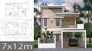 Home Design Plan 7x12m With 4 Bedrooms Plot 8x15 This Villa Is Modeling By Sam Architect With 2 Storie Model House Plan Simple House Design House Layout Plans