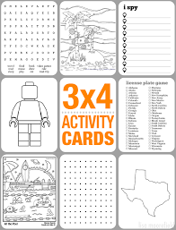3x4 Activity Cards For Kids With Free Printables Lisa Moorefield Road Trip Activities Activity Cards Road Trip With Kids