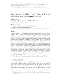 Overview of human trafficking section. Pdf Protection Of The Rights Of The Victims Of Human Trafficking Has Malaysia Done Enough