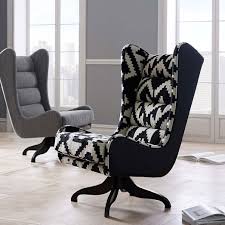 Cobb Swivel Wing Chair Chevron Wing Chair Swivel Recliner Chairs Black And White Chair
