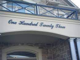 Permanent house numbering sample, being finished in the shop. Pin On Home Decor Ideas
