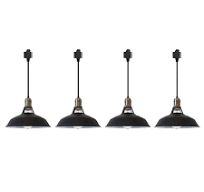 Industrial H-Type Track Pendant Lighting Commercial Track Mount Antique Brass Pendant light Adjustable Industrial Rustic Track Lights Kitchen Track ...