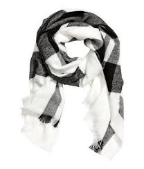 Black And White Checkered Scarf Meaning Woven Scarf Black White Checked Ladies H M Rs Fashion Fall Clothing Essentials Online Shop Accessories