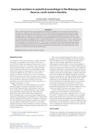 0 canon mg2500 series printer. Pdf Seasonal Variation In Waterbird Assemblage In The Mahango Game Reserve North Eastern Namibia