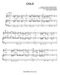 Cold Sheet Music Maroon 5 Piano Sheet Sheet Music Free Sheet Music Download Maroon 5
