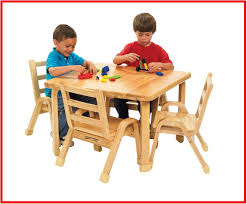 33 Reference Of Preschool Table And Chairs Natural Wood Table Preschool Tables Toddler Table