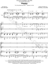 Pharrell Williams Happy Arr Mark A Brymer 2 Part Choir Piano Choral Sheet Music In Bb Major Download Print Sheet Music Choral Sheet Music Pharrell Williams Happy
