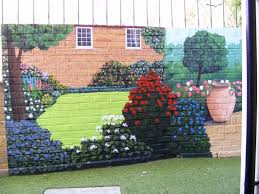 Exterior Wall Garden Mural Garden Mural Outdoor Wall Paint Garden Wall