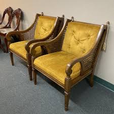 1970s Vintage Statesville Chair Company French Country Scroll Arm Chairs A Pair Antique Chairs Makeover Armchair Vintage Chair