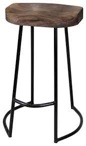 Best choice products set of 2 wicker bar stools w/ seat cushions, footrests, armrests for patio, pool, deck best choice products 4.6 out of 5 stars with 36 ratings Gavin Sculpted Counter Stool Solid Acacia Seat And Black Wrought Iron Base Industrial Bar Stools And Counter Stools By Stylecraft Home Collection Houzz