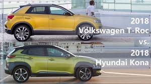 Volumul portbagajului ajunge până la 445 litri. 2018 Volkswagen T Roc Vs 2018 Hyundai Kona Technical Comparison Youtube